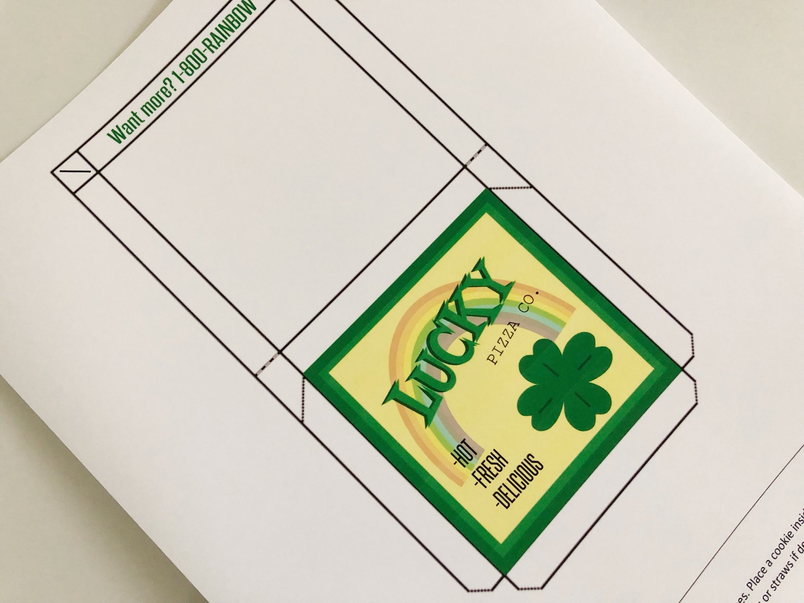 Leprechaun Trap Printables Pizza Box and Signs Etsy