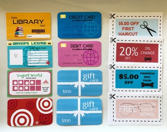 Printable Pretend Credit Cards, Play Gift Cards, & Play Coupons