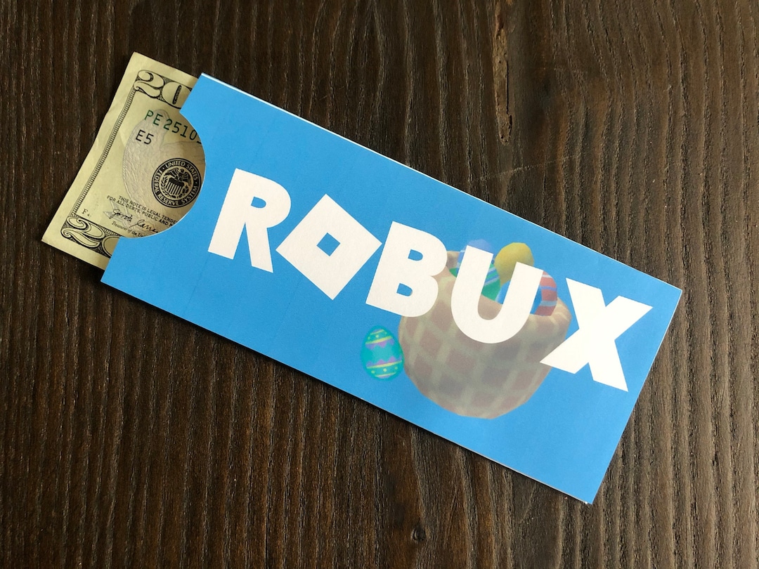 Robux Money Holder Printable for Easter Roblox - Etsy