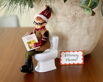 Funny Elf Toilet Kit: Arrival Letter Elf Reports