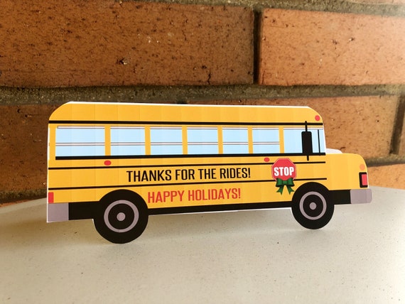 Bus Driver Christmas Card | Etsy