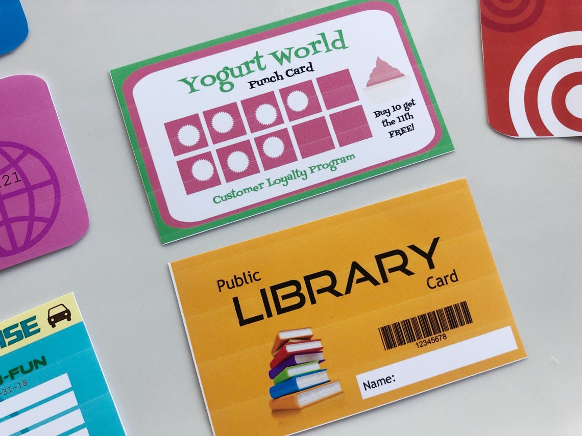 Printable Pretend Credit Cards Play Gift Cards &amp; Play - Etsy