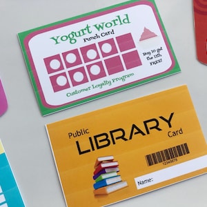 Printable Pretend Credit Cards, Play Gift Cards, &amp; Play Coupons - Etsy