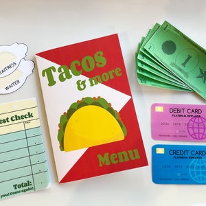 Play Restaurant Printables - Tacos/Mexican Restaurant