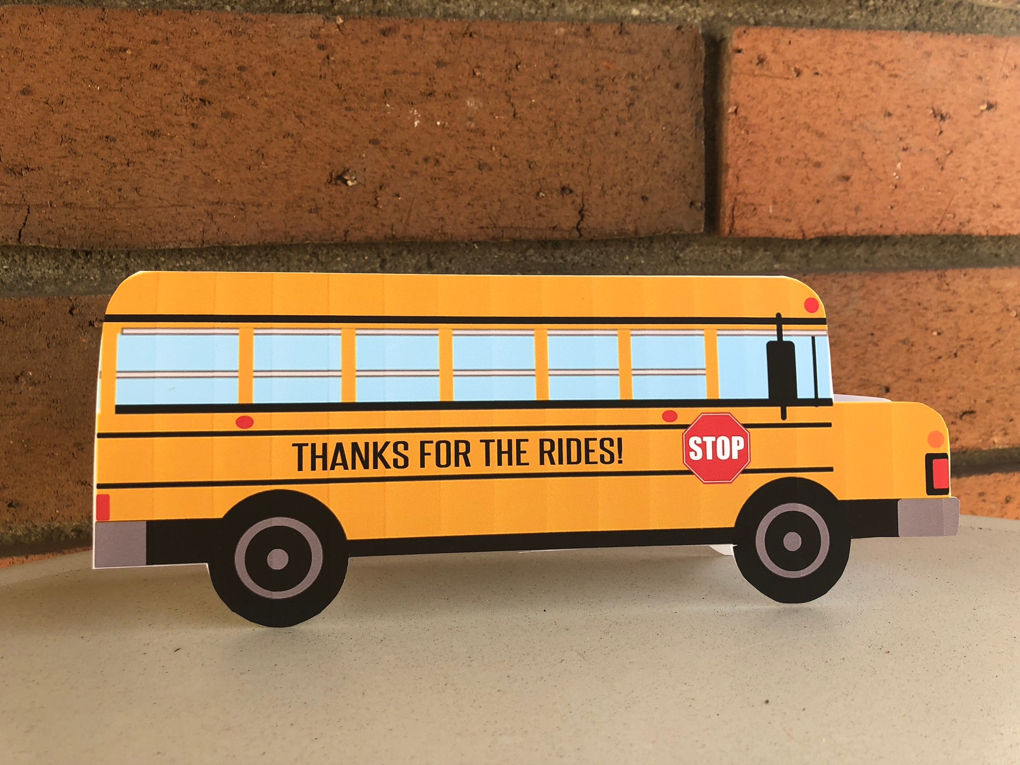 Bus Driver Thank You Card Printable - Etsy