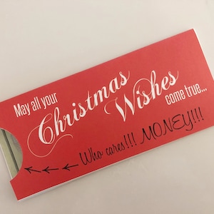 Kerstwensen - Wie maakt het uit? Geld! - Grappige afdrukbare geldhouder