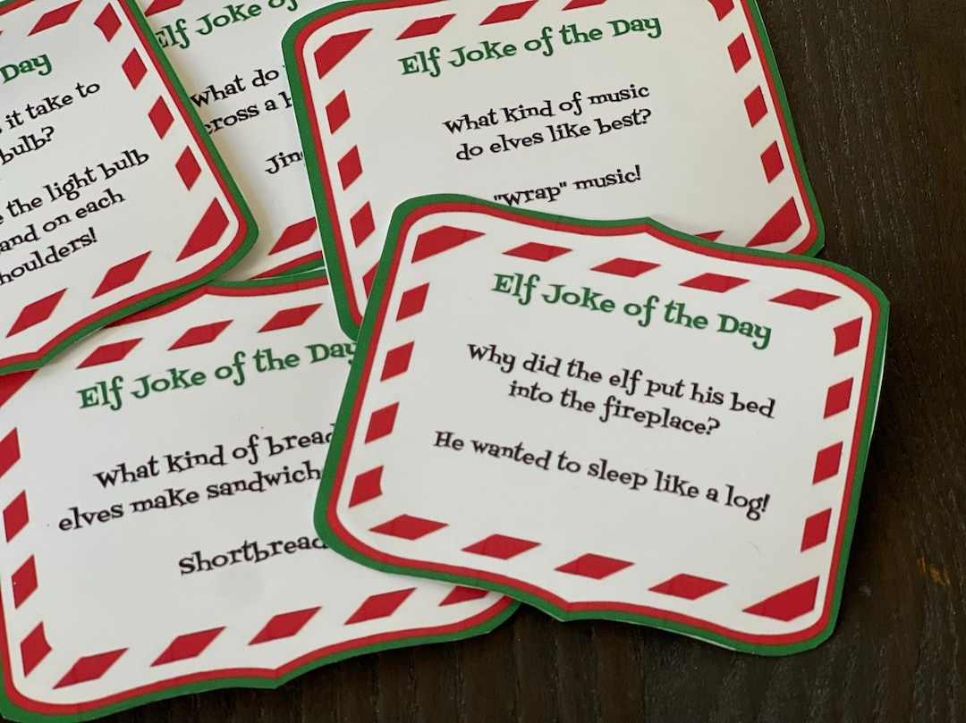 12 Printable Elf Jokes of the Day Volume 1 Etsy