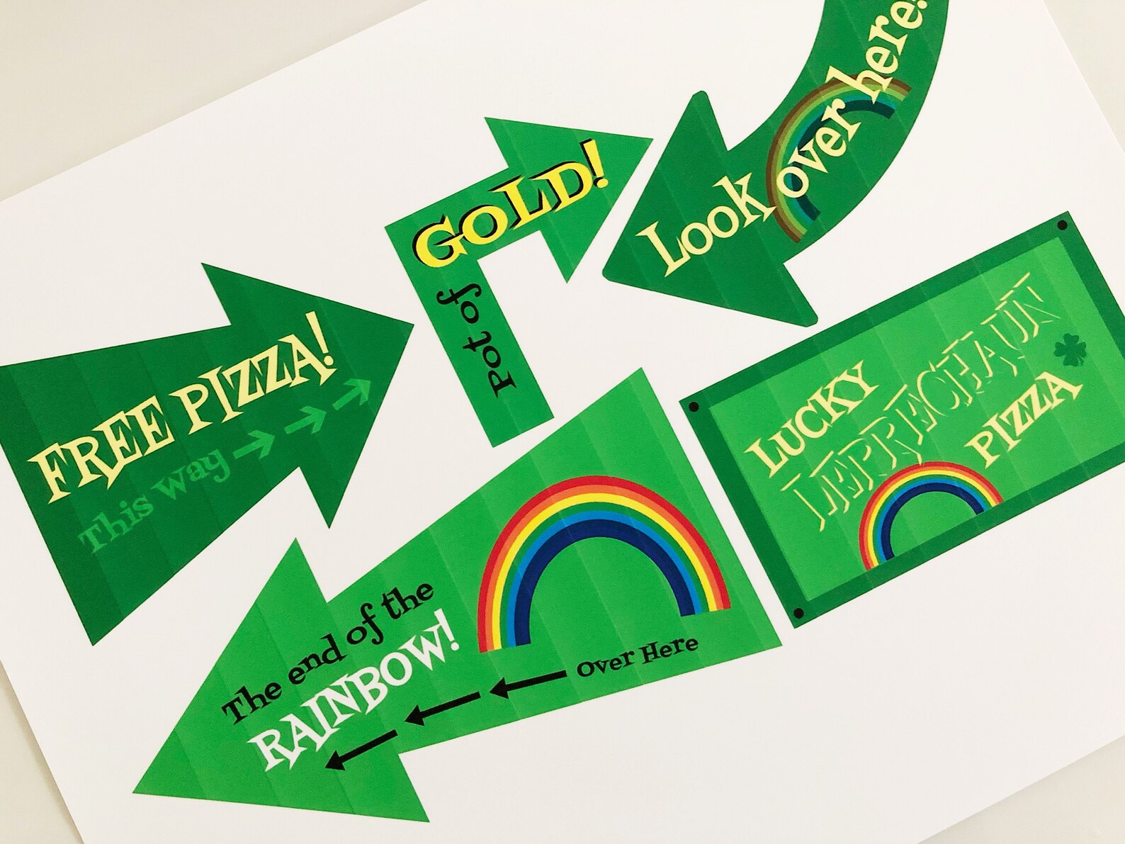 Leprechaun Trap Printables Pizza Box and Signs Etsy