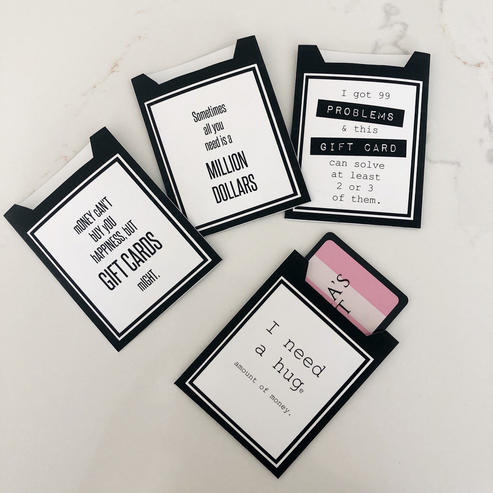 Funny Printable Gift Card Bundle for Birthdays Christmas Etsy