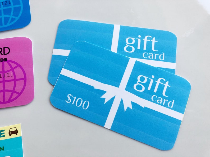 Printable Pretend Credit Cards Play Gift Cards & Play Etsy