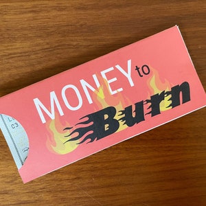 Money to Burn- Funny Money Holder Printable Envelope