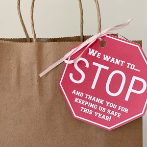 Crossing Guard or Bus Driver Gift Tags Printable
