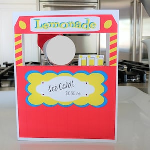 Elf formaat limonadekraam afdrukbaar