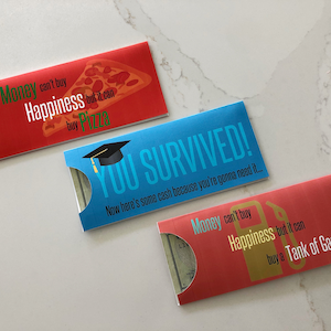 Cash Money Envelope Bundle for Graduation - Pizza, Gas, You Survived!