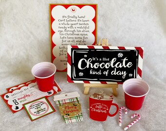 Deluxe Elf Accessory – Hot Chocolate Set with Arrival Letter, Elf Props, Elf Arrival