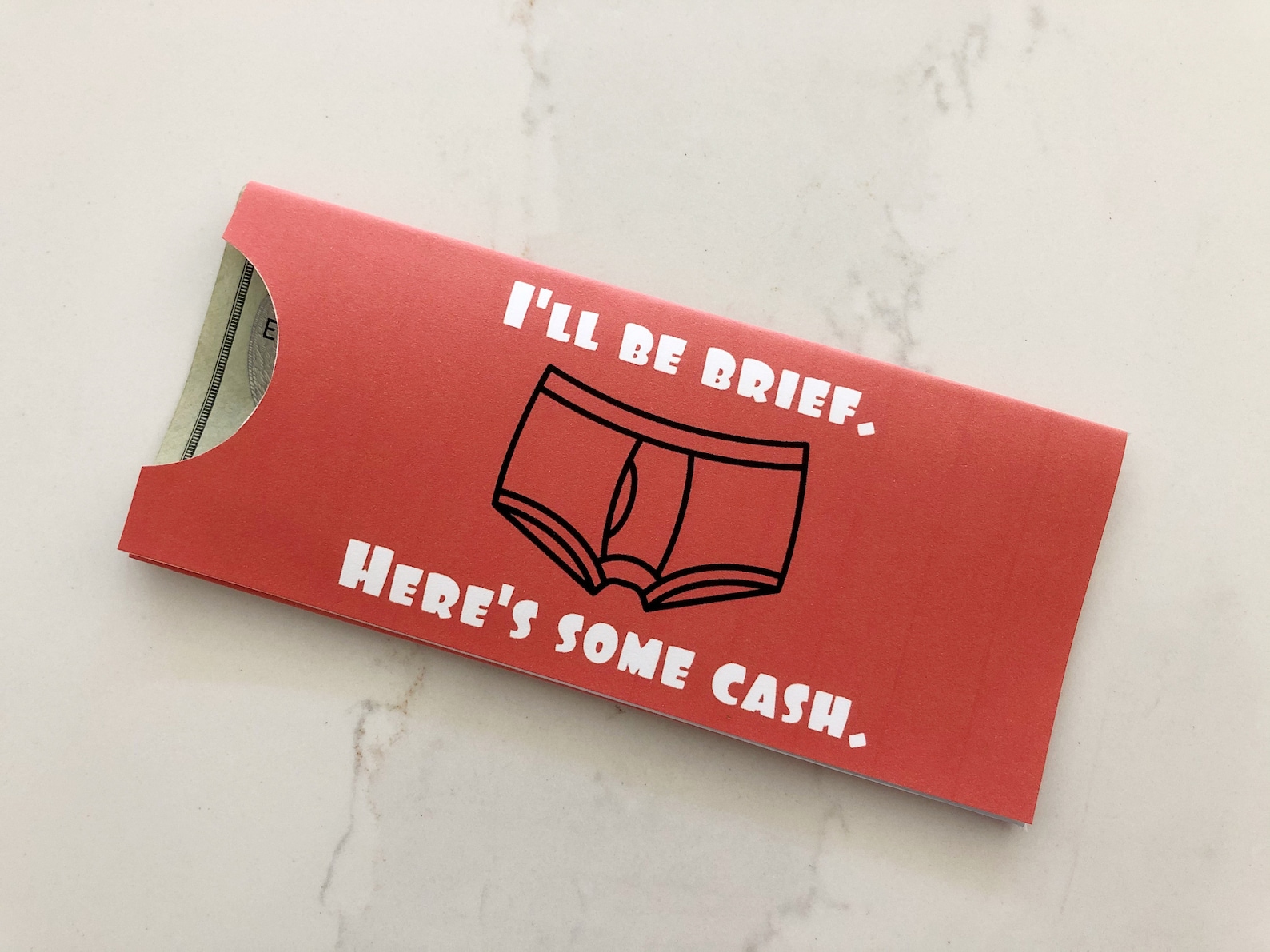 I'll Be Brief Funny Underwear Printable Card for Etsy