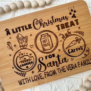 Santa Personalized Mini cookie tray Santa Cookie Tray, Christmas Eve Santa Cookie Tray Santa Cookie and Milk Tray  Dear Santa for Kids