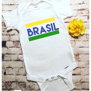 Brazil Brasil world cup soccer baby onesie top mundial body suit bodysuit