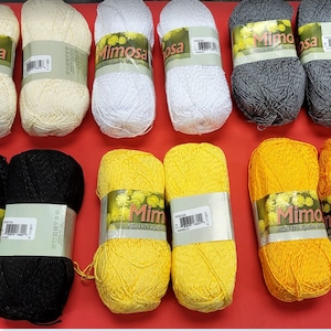Hilaza Omega Mimosa 100gr Skein 62% Cotton 38 Rayon