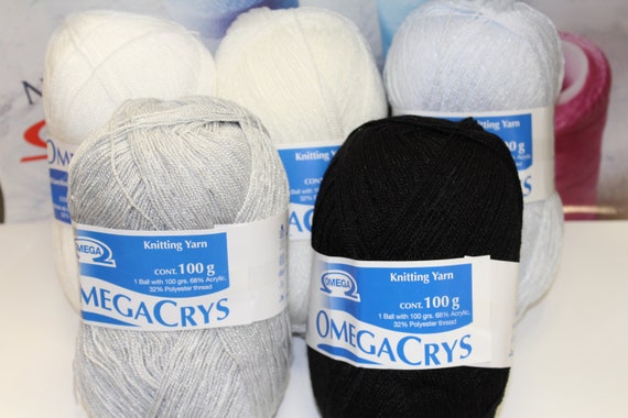 Hilo Omega Crystal Omegacrys 100gr. Crystal Thread Various Colors Set 1 