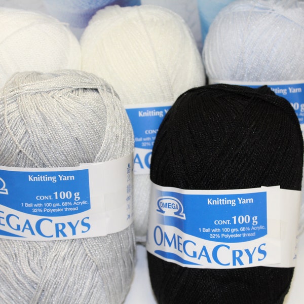 Hilo Omega Kristal OmegaCrys 100gr. Crystal Thread Diverse Kleuren Set 1