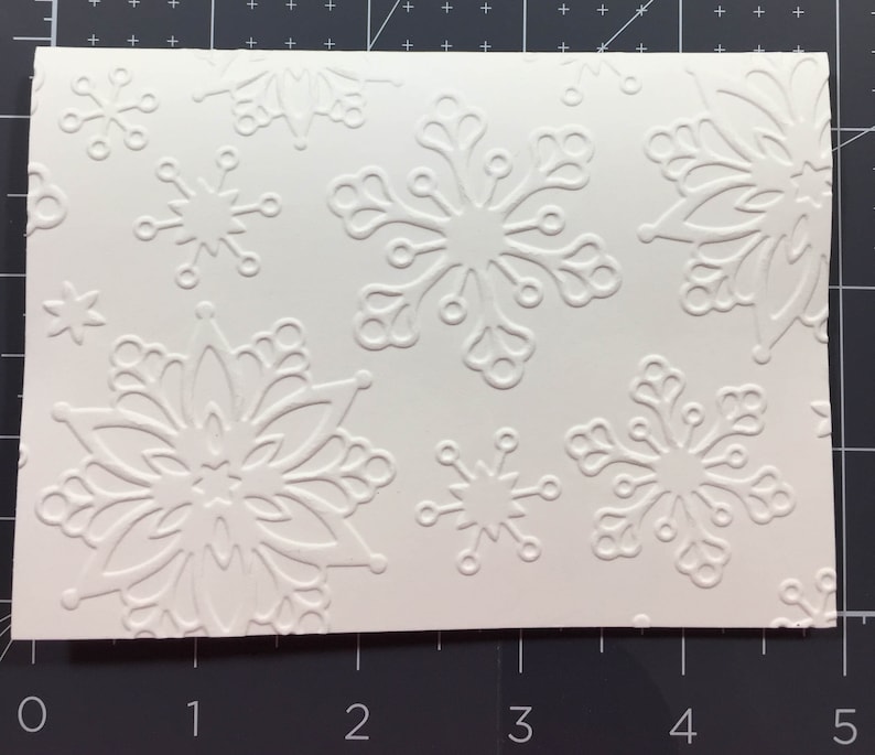 Embossed Snowflake Note Cards Set of 8 Winter Thank You Notes and Invitations