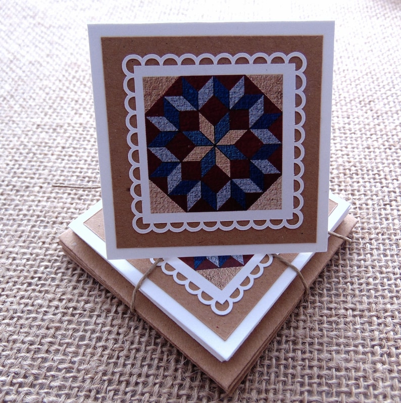 Rustic Gift Tags Quilt Pattern Mini Note Cards Gifts for Quilters