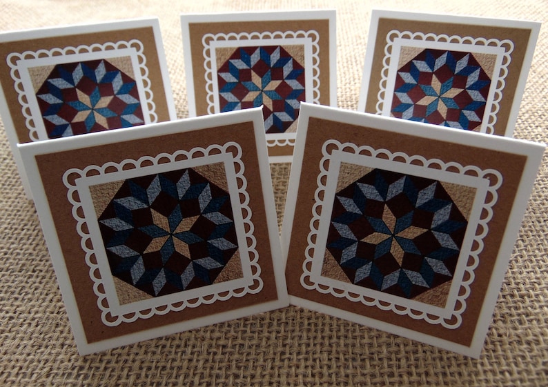 Rustic Gift Tags Quilt Pattern Mini Note Cards Gifts for Quilters