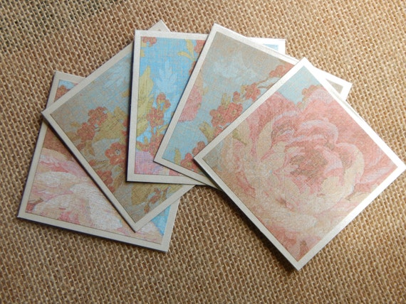 tiny note card set handmade mini note cards tapestry pattern etsy tiny note cards