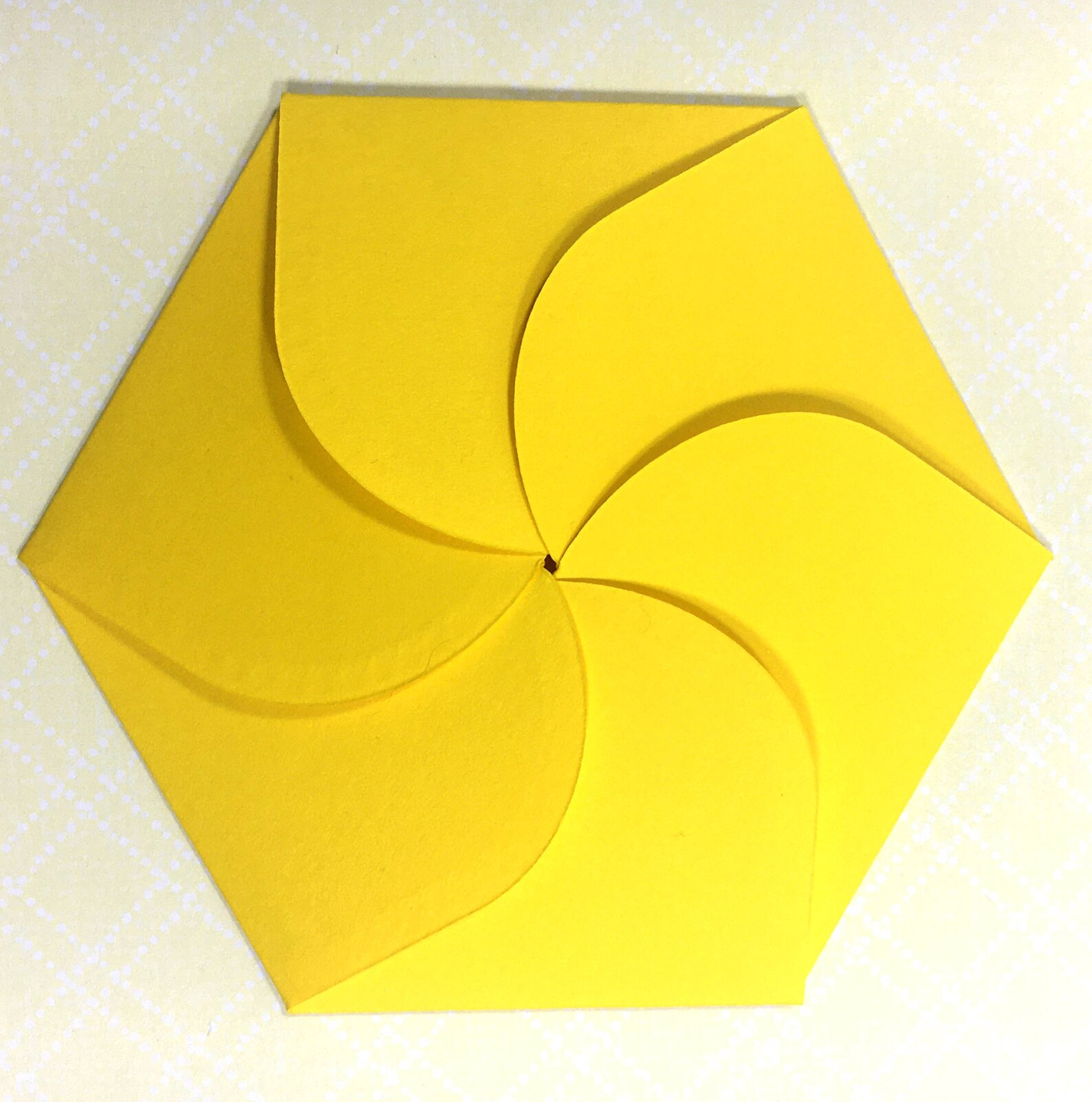 Bright Yellow Hexagon Petal Envelopes with White Inserts set Etsy