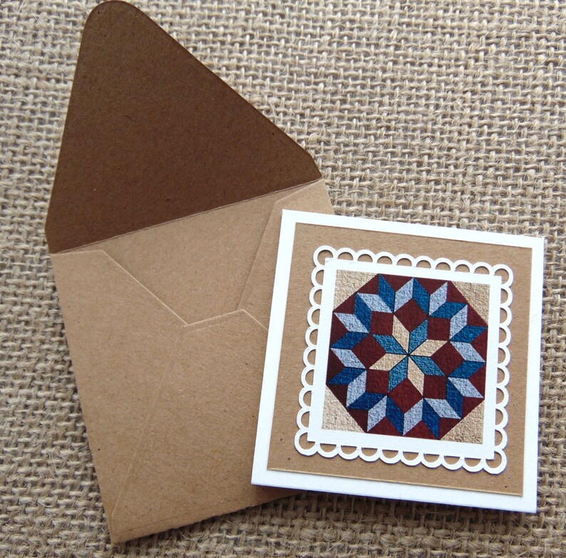 Rustic Gift Tags Quilt Pattern Mini Note Cards Gifts for Quilters
