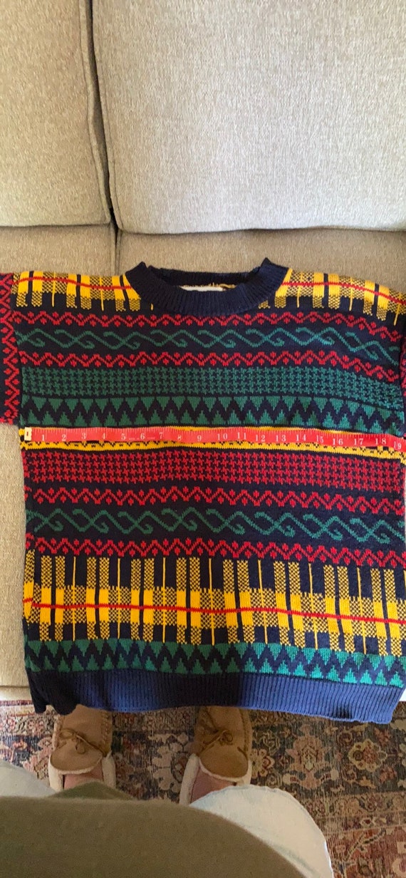 Vintage ladies colorful patterned sweater from th… - image 8