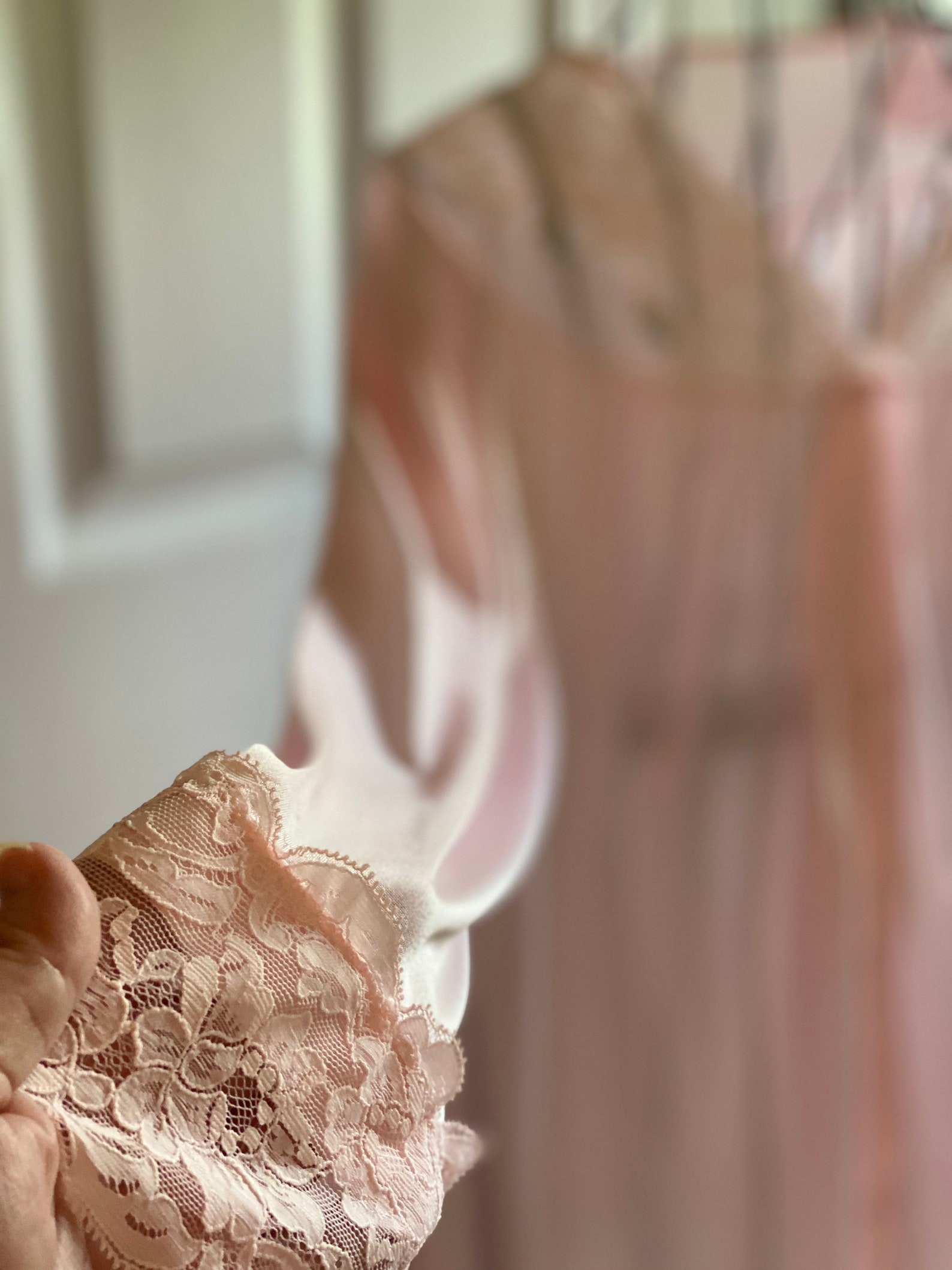 Pink Pajama Top & Pants Pink Lace Pajama Set Vintage Pjs Etsy