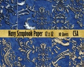 Navy Blue Paper mache Origami Paper Scrapbook Paper wrapping paper printable paper paper for decoupage Decorative Paper Seamless Paper