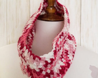 Handmade Toddler Pink Ombre Infinity Scarf, Acrylic Neck Warmer