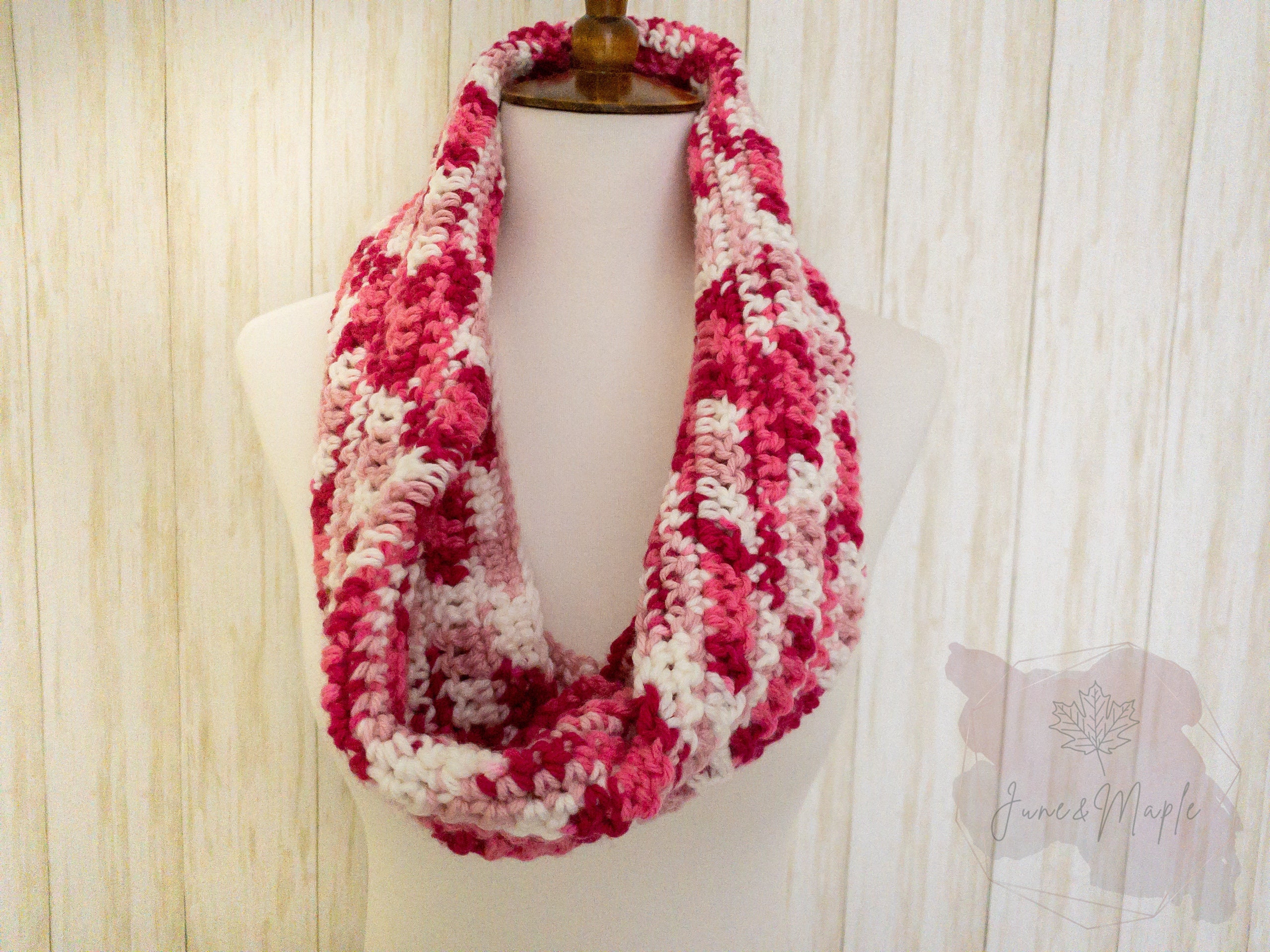 Pink Ombre Scarf Valentine's Day Toddler's Infinity Scarf Pink Infinity Scarf Toddler's Pink Multicolor Infinity Scarf