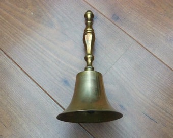 Vintage Brass Bell with Clapper 8 1/2  Inches