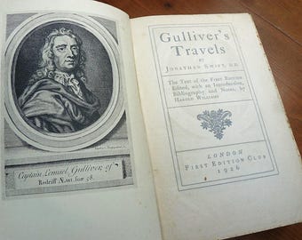 Gulliver's Travels First Edition Club Vintage Book form 1926 Vintage Book classic fiction