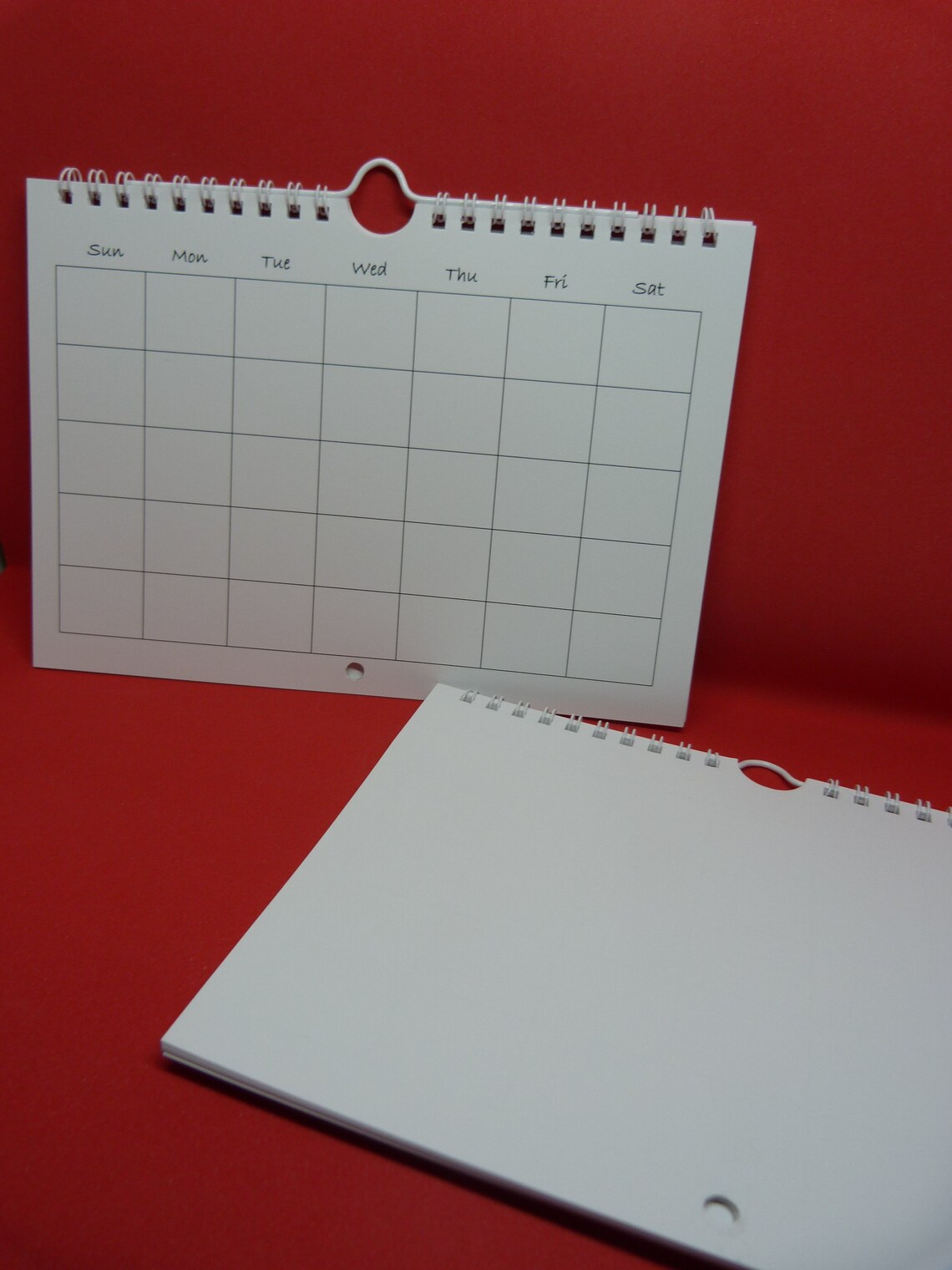 Blank Any Year Calendar wire spiral bound 12 sheets plus 2 Etsy