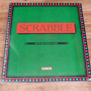 SEALED Vintage Deluxe Scrabble set with Electronic Timer and Turntable Board complete game by Spear&#39;s Games. Unopened as new