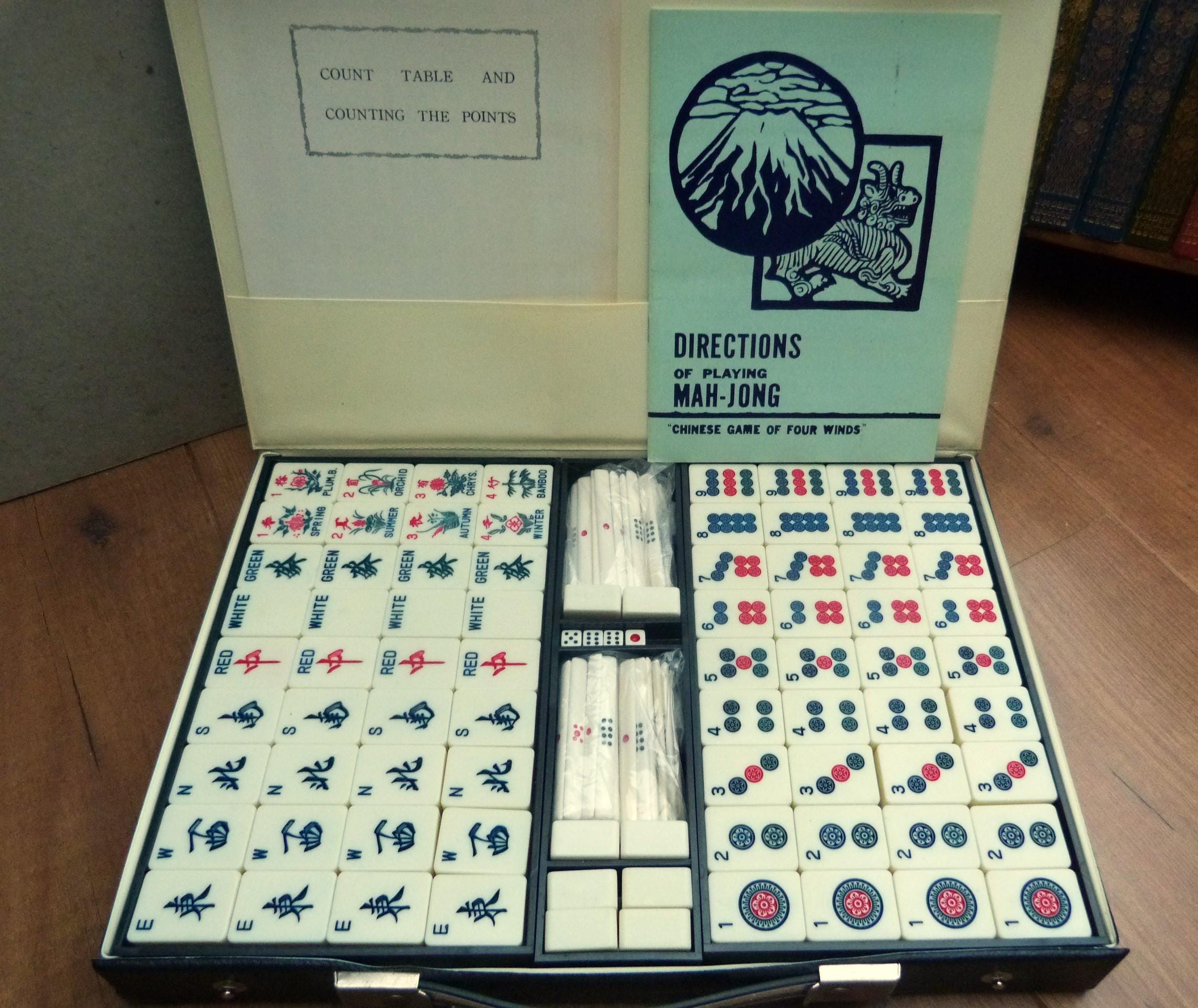 Vintage Mahjong Set 152 Tiles - Etsy
