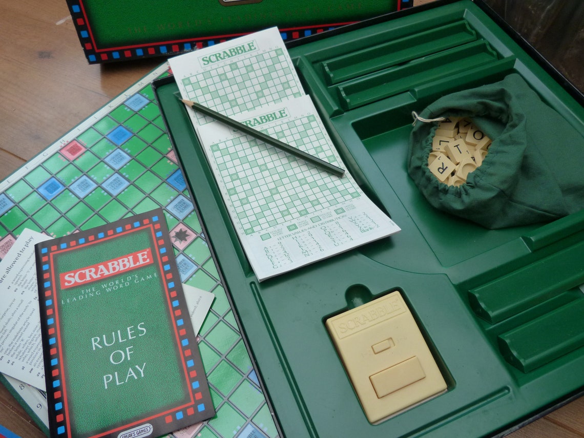 Vintage Deluxe Scrabble set with Electronic Timer and Etsy