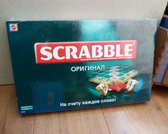 Sealed CYRILLIC Scrabble Original set, complete vintage game with 104 Cyrillic letter tiles. Word board game