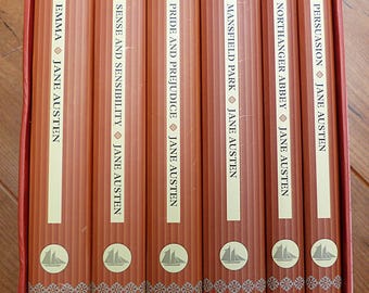 Jane Austen Complete Novels Vintage Hardback Books Illustrated by Hugh Thomson in Slipcase