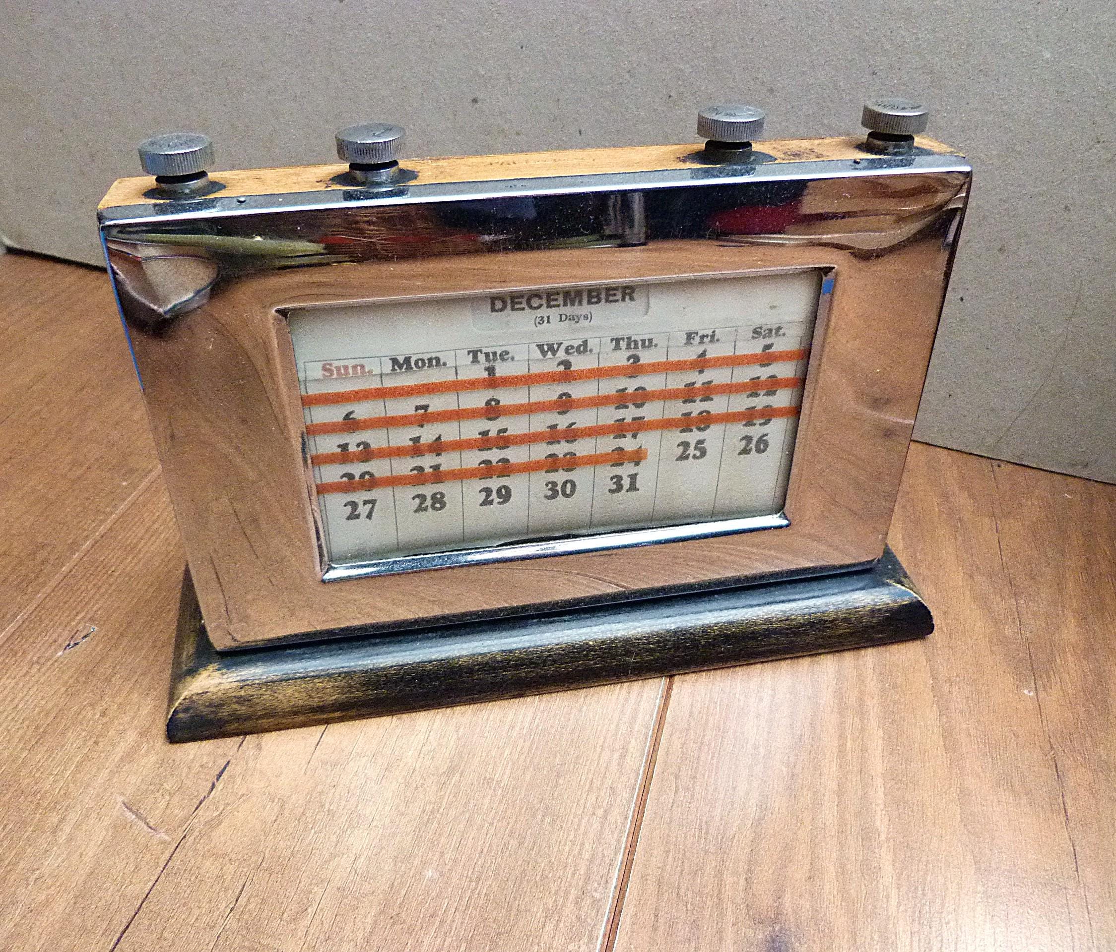Vintage Manual Calendar - Etsy