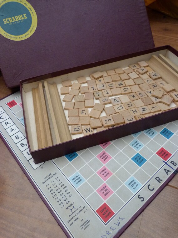 Vintage Deluxe Scrabble REPLACEMENT TILES Burgandy Selchow and Righter YOU PICK 