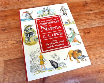 The Complete Chronicles of Narnia Colour Illustrated Large Hardback Book CS Lewis 7 story collection