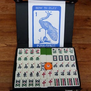 Vintage SEALED Mahjong Set in Carry Case Complete with 148 Pieces, Dice and Wind Indicator David Westnedge Portable vintage