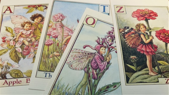 Flower Fairy Alphabet Complete A-Z Postcards Illustrations by