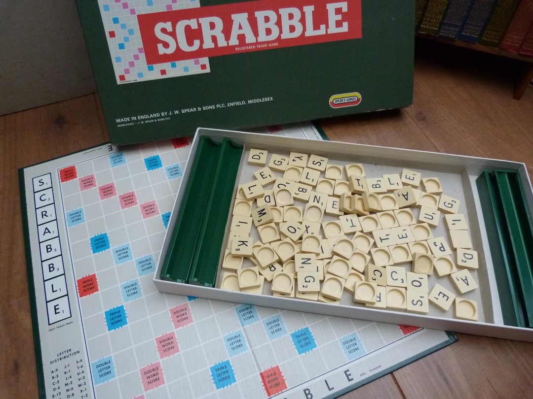 Vintage Scrabble Set, Complete Original Game With Green Letter Racks by ...